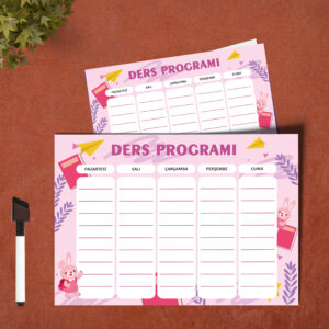 Tavşanlar Ders Programı Planlayıcı Yaz-Sil